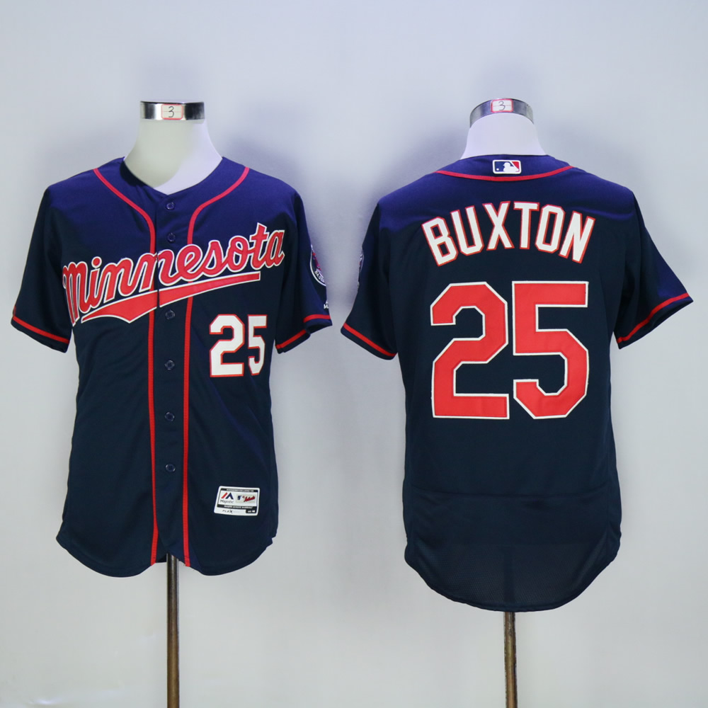 Men Minnesota Twins #25 Buxton Blue MLB Jerseys->youth mlb jersey->Youth Jersey